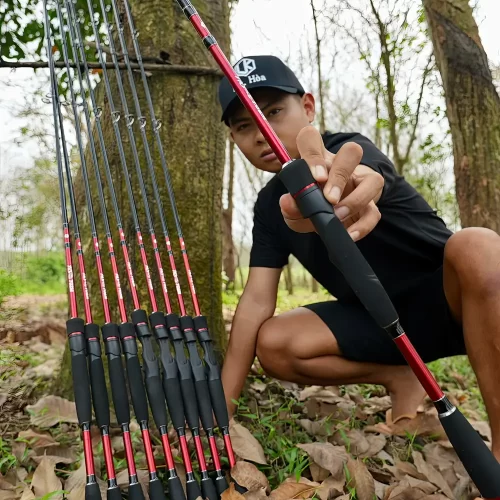 Tổng thể bộ sưu tập cần lure Học sinh LK Hòa chính hãng màu đỏ
