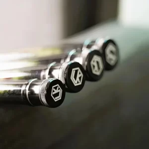 Cận cảnh đối trọng và logo LK Fishing trên cần LK Pro Rô Chép 2025