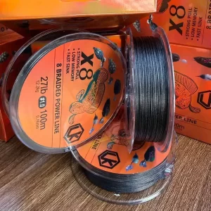 Cuộn dù LK X8 màu đen dài 100m chuyên dụng cho câu lure