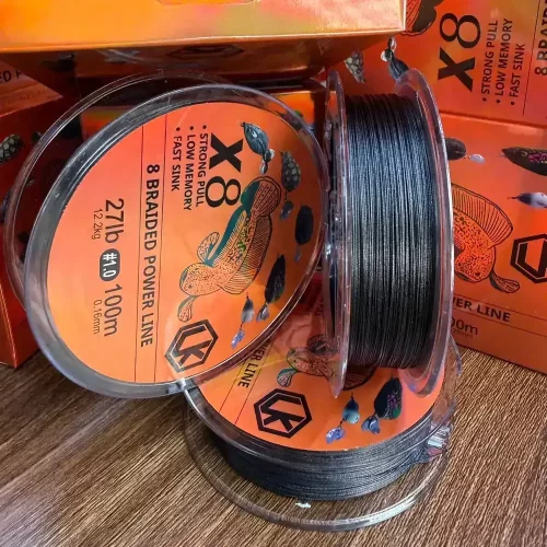 Cuộn dù LK X8 màu đen dài 100m chuyên dụng cho câu lure
