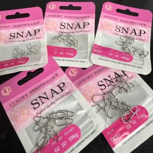 Khóa link Snap LK phụ kiện câu lure chuyên nghiệp với thiết kế chắc chắn không bị bung khi gặp cá lớn