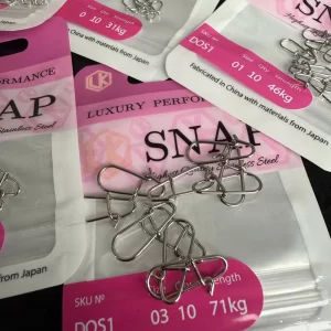Khóa link Snap LK làm từ thép Nhật Bản cao cấp chống gỉ sét và chịu lực kéo cực tốt khi câu cá