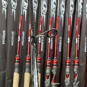 Chi tiết khoen Fuji chân K cao cấp trên phôi carbon xoắn của cần câu lure LK