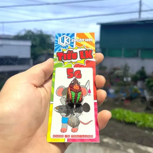 Bao bì mặt trước mồi câu lure Chuột Tiểu LK xác nhận nguồn gốc Made in Thailand