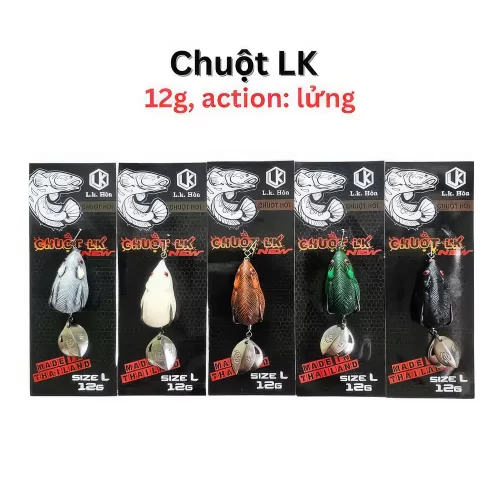 Mồi chuột LK phiên bản size L 12g với action lửng săn cá khủng