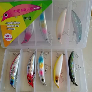 Mồi câu lure HR 5K75 Sinking dài 75mm nặng 7.5g có bi tạo âm thanh