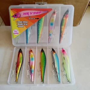 Mồi lure HR V98F Floating thiết kế thon gọn giúp mô phỏng cá mồi hoảng loạn