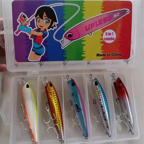 Mồi lure Lipless 82 không môi chuyên trị cá chẽm vược nước lợ và nước mặn