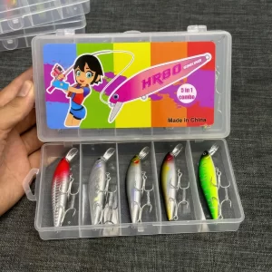 Bộ mồi lure Sinking HR80 chuyên câu cá chẽm tầng nước sâu cực kỳ hiệu quả