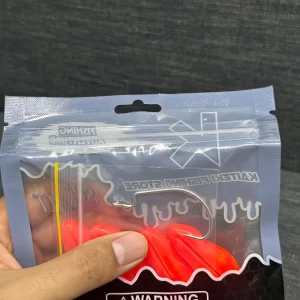 Mồi mềm Skipping mực nhỏ kèm lưỡi câu G-hook sắc bén chuyên dụng cho kỹ thuật ném lướt mặt nước