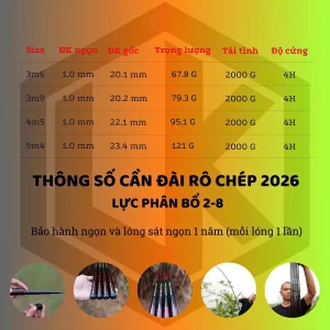 Thông số kỹ thuật cần rô chép LK Hòa 2026 chính hãng