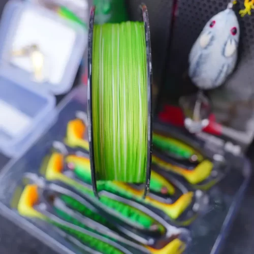 Combo câu lure cần Cheap LK máy Daiwa MG đi kèm cuộn dây dù PE X8 màu xanh