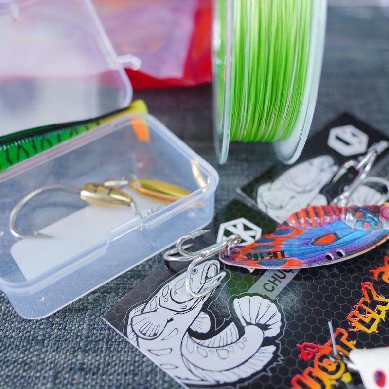 Combo câu lure cần Cheap LK máy Daiwa RS gồm hộp lưỡi AR thủ công và cá sắt LK