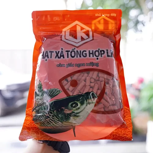 Hạt xả tổng hợp LK mẫu bao bì nhựa dày dặn có khóa zip bảo quản mồi câu tiện lợi