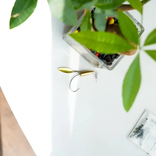 Lưỡi câu mồi mềm AR15 có ngạnh sắc nhọn chụp toàn cảnh góc rộng trên nền trắng sạch