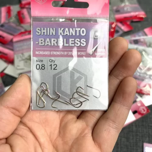 Lưỡi rô chép LK Shin Kanto không ngạnh gói 12 cái size 0.8 chụp thực tế trên tay
