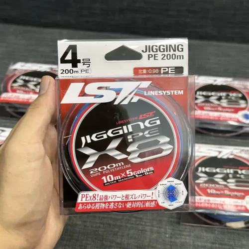 Dù Câu Cá LST Jigging PE X8 tiết diện tròn hoàn hảo giúp giảm ma sát khoen cần