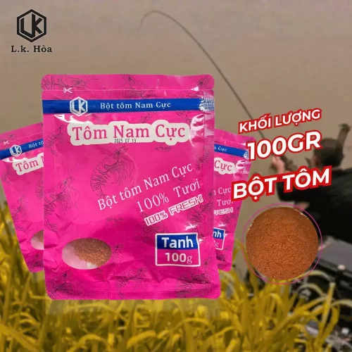 Mồi Rô Phi LK gói bột tôm Nam Cực 100gr tăng vị tanh đậm đà