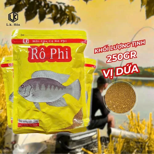 Mồi Rô Phi LK vị dứa thơm ngọt gói 250gr chuyên câu hồ dịch vụ