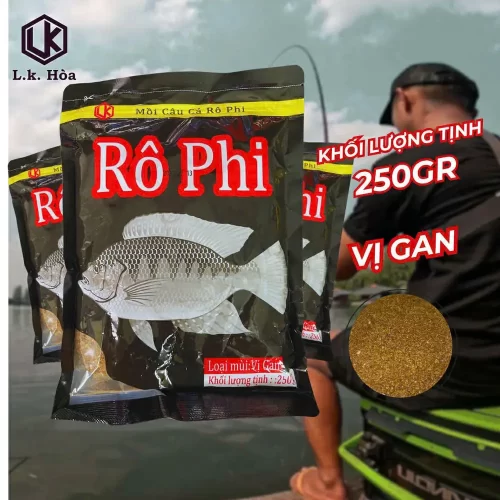 Mồi Rô Phi LK vị gan béo ngậy đóng gói 250gr siêu nhạy bén