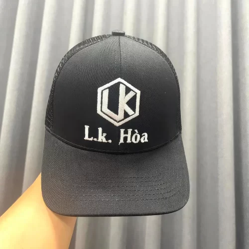 Mũ LK Hòa phiên bản giới hạn màu đen sang trọng thêu logo sắc nét chuẩn form