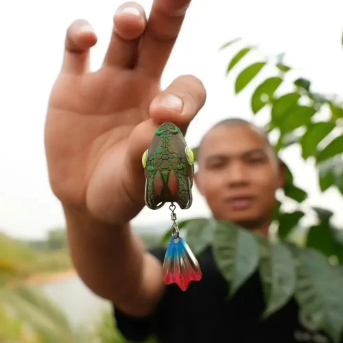 Mồi Câu Lure Rắn LK Snake tông màu nâu xanh giả lập da rắn cực kỳ tự nhiên